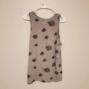 Obey Tank Top - Rose Print - Medium - Grey - Rare